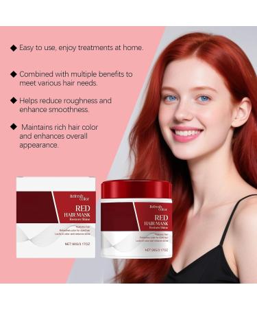  G n rique Hair Mask Red Repigmenting Mask 180g | Nourishing Color Treating Conditioner | Moisturizing Repair Masked For Dry Kinky & Damaged Hair Care At Home & In S - Buy Online on GoSupps.com