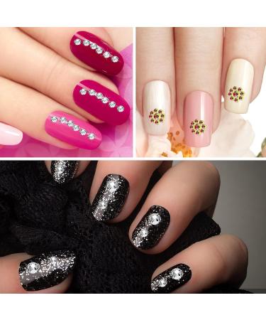 1880PCS Nail Rhinestones & Crystals - Flatback Nail Art Decorations with Picker Pen & Storage Box - Buy Online on GoSupps.com