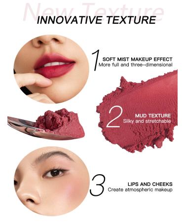 INTO YOU Matte Lipstick Lip Mud - Waterproof, Long Lasting, Smudge Proof Velvet Lip Stains for Lip and Cheek - Non-Stick Cup, Not Fade Lip Gloss - Multi-Purpose Makeup Cosmetics (EM04) - Buy Online on GoSupps.com