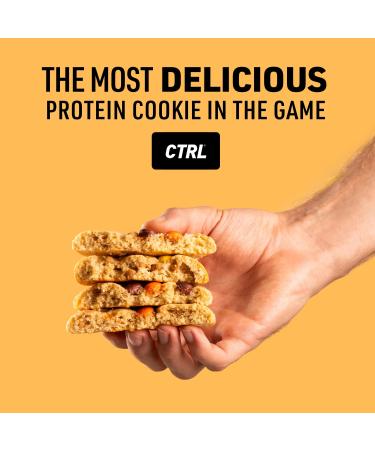 CTRL Peanut Butter Piece Protein Cookies - Soft Baked Cookies with Rich and Creamy Peanut Butter Pieces - Nutrition Packed Protein Treats with 15g of Protein 4g Collagen & Fiber - Protein Snack for Active Lifestyles (12 Pa  - Buy Online on GoSupps.com