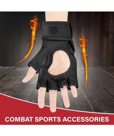 Beastrage MMA Gloves for Men & Women | Vegan Leather Ventilated Palm Ideal for Grappling Sparring Muay Thai Kickboxing & Boxing | International Shipping Available - Buy Online on GoSupps.com