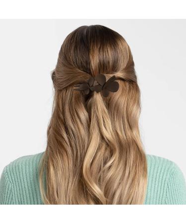 Hapdoo 4Pcs Butterfly Alligator Hair Clips - Medium French Curved Flat Duckbill for Women - Buy Online on GoSupps.com