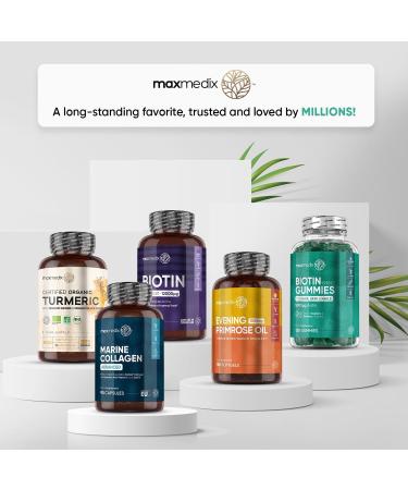 Biotin Gummies 5000mcg with Vitamins A, B, C, D, E & Selenium - 120 Berry Flavoured Hair, Skin, and Nail Vitamins - Lab-Tested Biotin Hair Growth Gummies - Buy Online on GoSupps.com