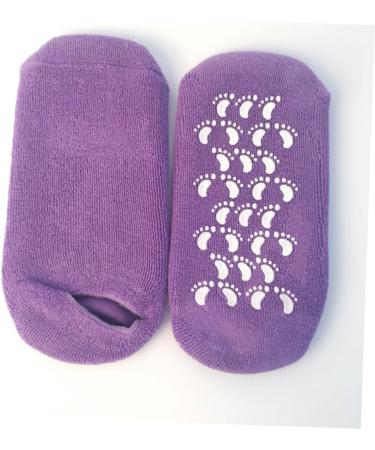 DRESSOOS Moisture Socks Hands Gloves Jojoba Oils Moisturizing Hand Gloves Socks for Heels Cracked Skin Socks Moisture Gloves Hydrating Gloves Dry Hands Purple Gel Non-Slip 21.00X10.50X1.00CM - Buy Online on GoSupps.com