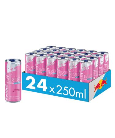 Red Bull Energy Drink Pink Edition (Sugarfree) - 24-pack cans - Drinks with wild berry flavour DISPOSABLE (24 x 250 ml) - Buy Online on GoSupps.com