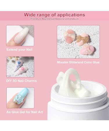 COMODOR Solid Sculpture Gel Nail Extension 2 Pcs*15ml (Nude + Transparent) - Non-Sticky Hand Builder Gel for Art Modeling - Buy Online on GoSupps.com