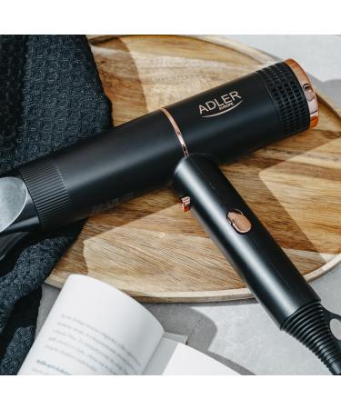 Adler Europe AD 2278 Hairdryer with ionization 2 blowing positions maximum power 1400 W black - Buy Online on GoSupps.com