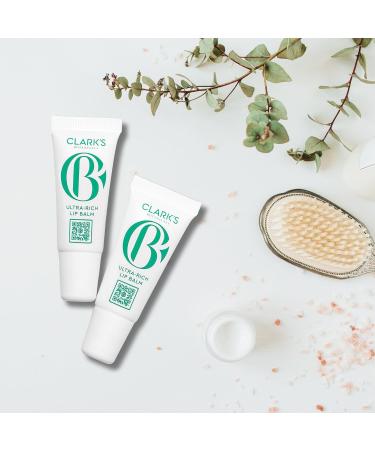 Clark's Botanicals Mini Ultra Rich Lip Balm: Plumping Moisturizer with Collagen and Shea Mango & Avocado Butter + Vitamin E | 0.14 fl oz (Pack of 2) - Buy Online on GoSupps.com