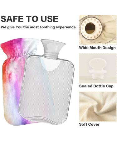 Colorful Heat Bottle 1L | Plush Cover Hot Water Bottle for Kids & Adults | Winter Hand & Feet Warmer - Buy Online on GoSupps.com
