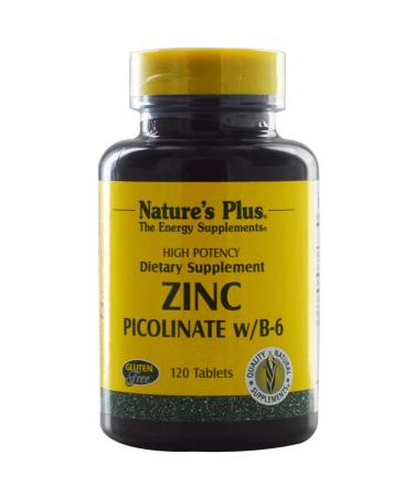 Nature's Plus Zinc Picolinate w/B-6 120 Tablets