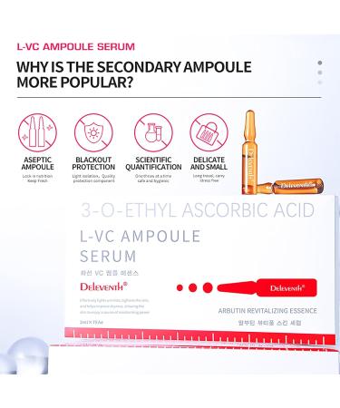 DEleventh Korean Brand Vitamin C Ampoule Serum 2ml 7EAe / with Niacinamide (Vitamin B3) & Pro-Xilane Anti-Aging Brighten Hydrate and Smooth Skin Creates a Radiant Youthful Complexion - Buy Online on GoSupps.com