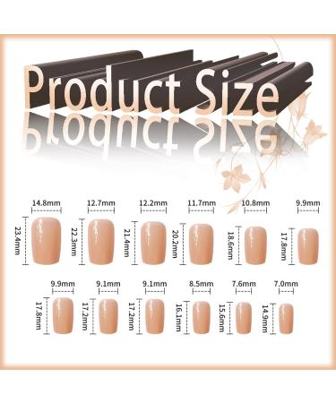 24Pcs French Tips Press on Nails - Glossy Gold French Manicure Acrylic Coffin Full Cover Stick on Nails for Women - Buy Online on GoSupps.com
