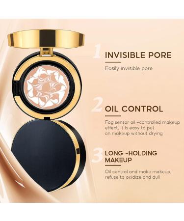 Water Bead Tricolor Latte Concealer Cushion Long-Lasting Moisturizing Concealer Light Brightening Cushion for Women for All Skin Types (23#) - Buy Online on GoSupps.com