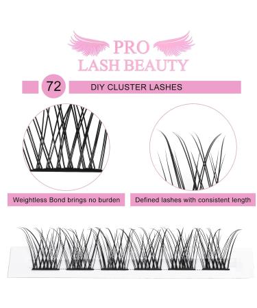 Individual Eyelashes - 72 PCs DIY Cluster Lashes | Super Thin Ribbon for Home Use (Natural D-10mm) - Buy Online on GoSupps.com