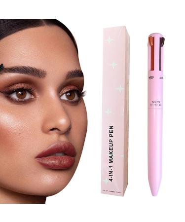 JPSDOWS Waterproof Eyeliner Pencil - Matte Lip Pencil - Easy-to-Color Rotating Eyebrow Pencil 4 Colors Sweat-Resistant Long-Lasting Waterproof for Women