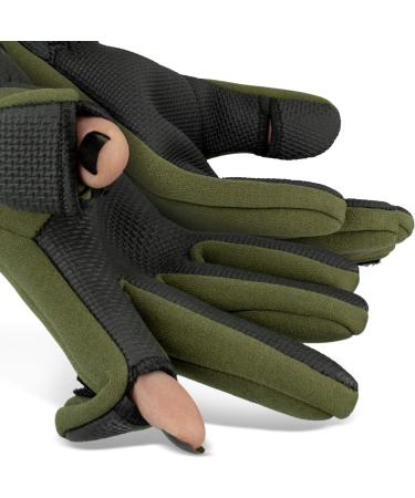 Thermo Fishing Gloves Spin | Neoprene Fishing Gloves for Anglers | Olive Fishing Gloves 3XL - Ultimate Comfort & Grip - Buy Online on GoSupps.com