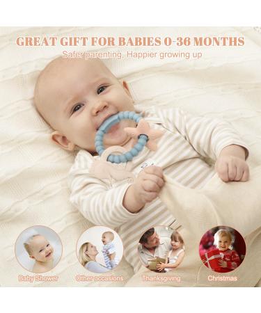 ClDy Bite Ring for Babies - BPA-Free Silicone Teether & Baby Biting Toy | Ocean Blue | Soothing & Massaging for Gums from 3 Months - Buy Online on GoSupps.com