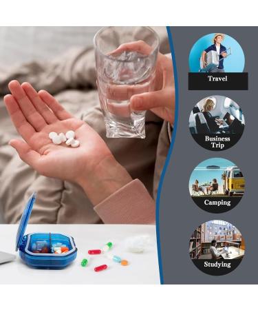 Buy 1PCS Cute Travel Pill Box - Portable 4-Compartment Medicine Organizer for Purse | Small Pill Case - Perfect for International Shipping - Buy Online on GoSupps.com
