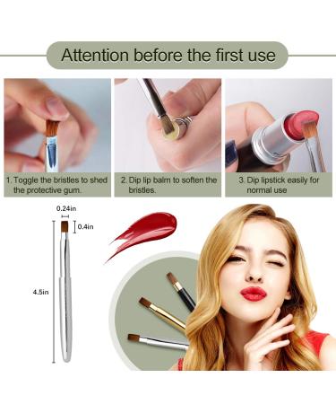 Retractable Lip Brush with Cap - Professional Makeup Tool for Lipstick & Gloss - Silver - Buy Online on GoSupps.com