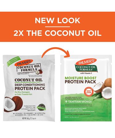 Palmers Coconut Hair Oil Protein Pack 2.1 Oz - Deep Conditioning Formula (Pack of 3) - Buy Online on GoSupps.com