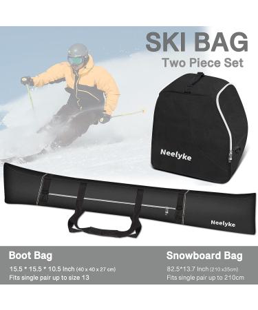 Waterproof Ski and Boot Bag Combo for Air Travel - Fits Skis Up to 200 cm and Boots Up to Size 13 - Large Storage Space for Ski Gear and Accessories - Buy Online on GoSupps.com