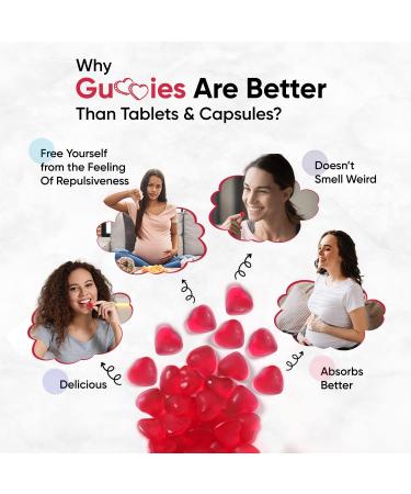 Prenatal Gummies with EPA & DHA | 2 Month Supply | Folate, Omega-3, 9 Essential Minerals | Natural Raspberry & Blueberry Flavor | Pregnancy Vitamins - Buy Online on GoSupps.com