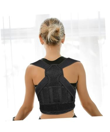 BESPORTBLE Posture Corrector Belt Back Brace Support - Adjustable Neoprene Back Strap for Improved Posture - Breathable Design for Men - 48x35x5 cm - Buy Online on GoSupps.com