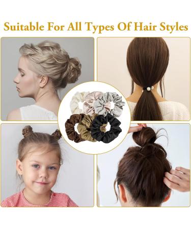 12 Pieces Scrunchies 6 Colours Silk Elastic Hairbands Satin Elastic Soft Hair Ties Elastic Satin Hair Scrunchy Silk Scrunchies Silk Bobbles for Women Girls Hair Accessories - Buy Online on GoSupps.com