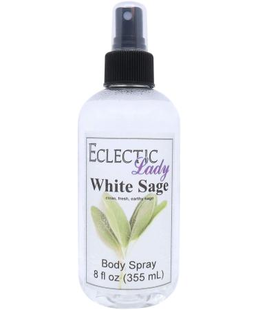 White Sage Body Spray Body Mist for Women with Clean Light & Gentle Fragrance Long Lasting Perfume with Comforting Scent for Men & Women Cologne with Soft Subtle Aroma For Daily Use Regular Strength 8 Fluid Ounces