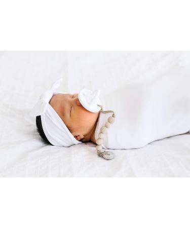 Copper Pearl Baby Stretchy Knit Headband Bow in Dove - Soft and Stylish Accessory - Buy Online on GoSupps.com