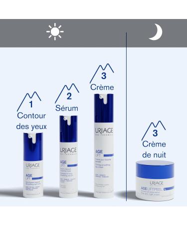 Uriage Age Lift Peel Night Cream New Skin 50ml - 3.6% AHA & Hyaluronic Acid - Smoothes Plumps and Firms the Skin - Rich and Creamy Texture - Suitable for Sensitive Skin - Buy Online on GoSupps.com