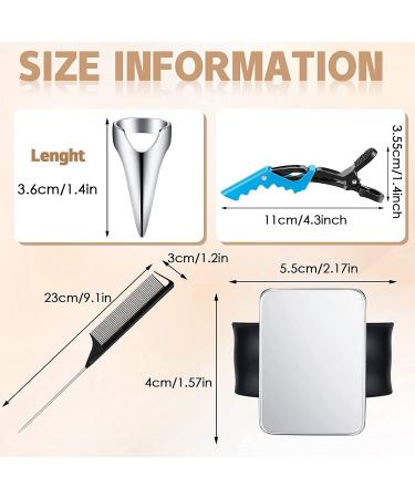 8 Pieces Hair Parting Ring, Styling Clips, Rat Tail Braiding Combs, Magnetic Pin Holder Wristband - Black - Buy Online on GoSupps.com