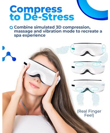 Heated Compression Eye Mask with Music - Rechargeable Face Massager & Relaxation Sleep Mask - Buy Online on GoSupps.com