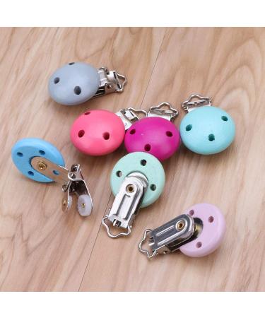 Tandou 5-Piece Wooden Pacifier Clip Set | DIY Baby Teething Ring (Gray) - International Shipping Available - Buy Online on GoSupps.com