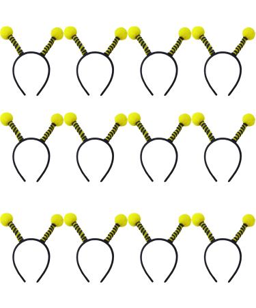 YOOHUA 12PCS Bee Tentacle Headbands Bee Hair Bands Hair Hoop for Women Girls Halloween Christmas Party Supplies Yellow and Black