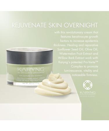 KARYNG Restructuring Night Cream | Anti-Aging Hydrating Moisturizer 1.7oz - Firming Overnight Face Cream for Youthful Skin - Buy Online on GoSupps.com