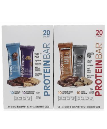 Protein Bars Variety Pack 40 ct 2.12 oz Each Kosher Certified Bundled by Bentronic