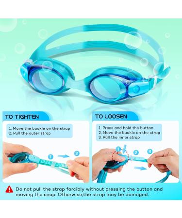Children's Swimming Glasses | Dive Goggles for Boys & Girls | UV Protection & Leak-proof Design | Waterproof Set with Earplugs & Nasal Clip - Blue - Buy Online on GoSupps.com
