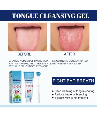 Grgowe White Hairy Tongue Removal Kit - Effective Tongue Cleaner Set with Gel & Brush for Fresh Breath - Buy Online on GoSupps.com