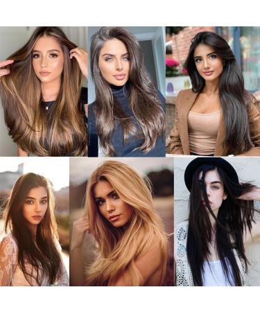 prinfantasy Halo Hair Extension Long Straight Clip in Synthetic Hairpiece Brown Hair Pieces for Women MW147 GBMW147 24 inch - Buy Online on GoSupps.com