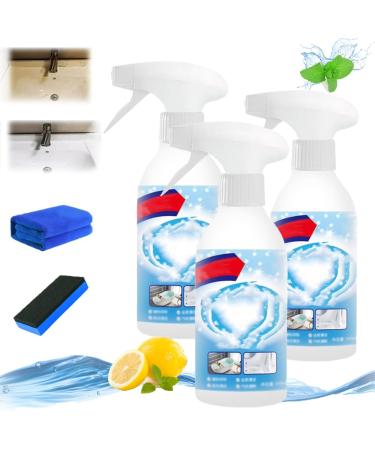 Skfe Bath Cleaner Spray Skfe Bathroom Cleaning Spray Stubborn Stains Cleaner Multipurpose Foaming Cleaner Powerful Bathroom Cleaning Spray for Toilet Bath Shower (3pcs)