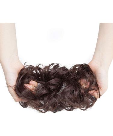 Medium Ash Brown Messy Hair Bun Scrunchie Extensions - 40g - Buy Online on GoSupps.com