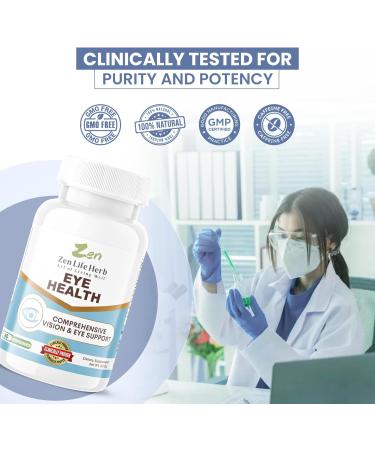 ZEN LIFE HERB Eye Health with Panax Notoginseng Astaxanthin Lutein and Zeaxanthin (60 Capsules) | GMP Certified - Buy Online on GoSupps.com