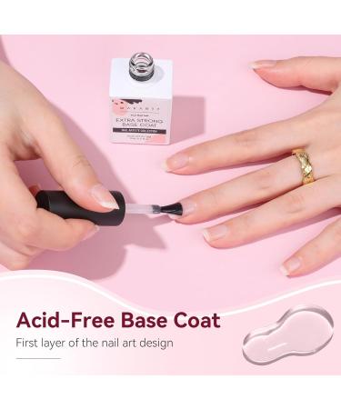 Makartt Extra Strong Base Coat Nail Polish 15ml - Long-Lasting Gel Foundation for Press-On Nails & Nail Charms - Soak Off UV/LED Gel - Perfect DIY Gift for Women - Buy Online on GoSupps.com