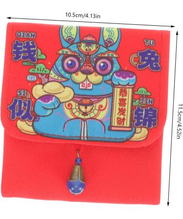 ABOOFAN 8 Pcs 2023 Year of The Rabbit Red Packets Wedding Envelopes Gifts Hong Bao Bag Red Envelope Chinese Wedding Holiday Card Envelope New Year Red Pocket Cloth Lucky Fabric Child - Buy Online on GoSupps.com