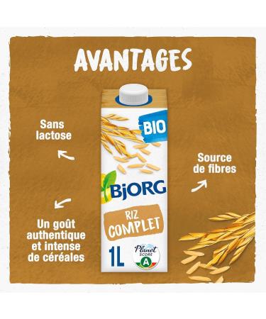BJORG - Whole Rice Drink - Organic Vegetable Drink - Source of Fiber - 1L - Buy Online on GoSupps.com