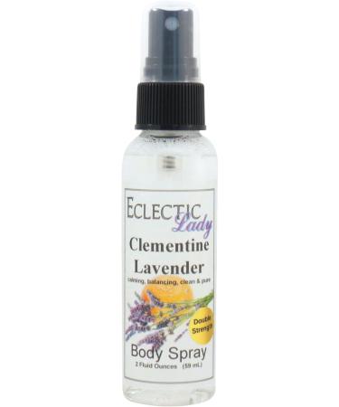 Clementine Lavender Body Spray (Double Strength) 2 ounces Body Mist for Women with Clean Light & Gentle Fragrance Long Lasting Perfume with Comforting Scent for Men & Women Cologne with Soft 2 Fluid Ounces (Double Strength)