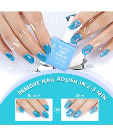 Professional Gel Nail Polish Remover 0.5 Fl Oz - Fast & Gentle Polish Removal with Nail File & Scraper - Perfect for At-Home Use - Buy Online on GoSupps.com