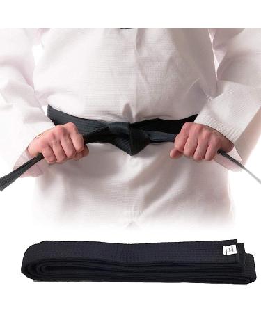 LYMGS 110 Inch Black Karate Belt - Universal Fit for Judo, Karate, Taekwondo - 280cm Solid Rank Martial Arts Belts - Buy Online on GoSupps.com