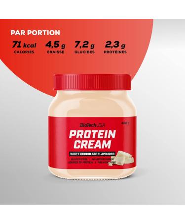 BioTechUSA Protein Cream | High Protein | White Chocolate Flavored Spread | Gluten Free | Coconut Oil Free | - Buy Online on GoSupps.com